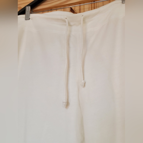 GAP Size XL White Drawstring Sweatpants With Embroidered Logo - Picture 2 of 14